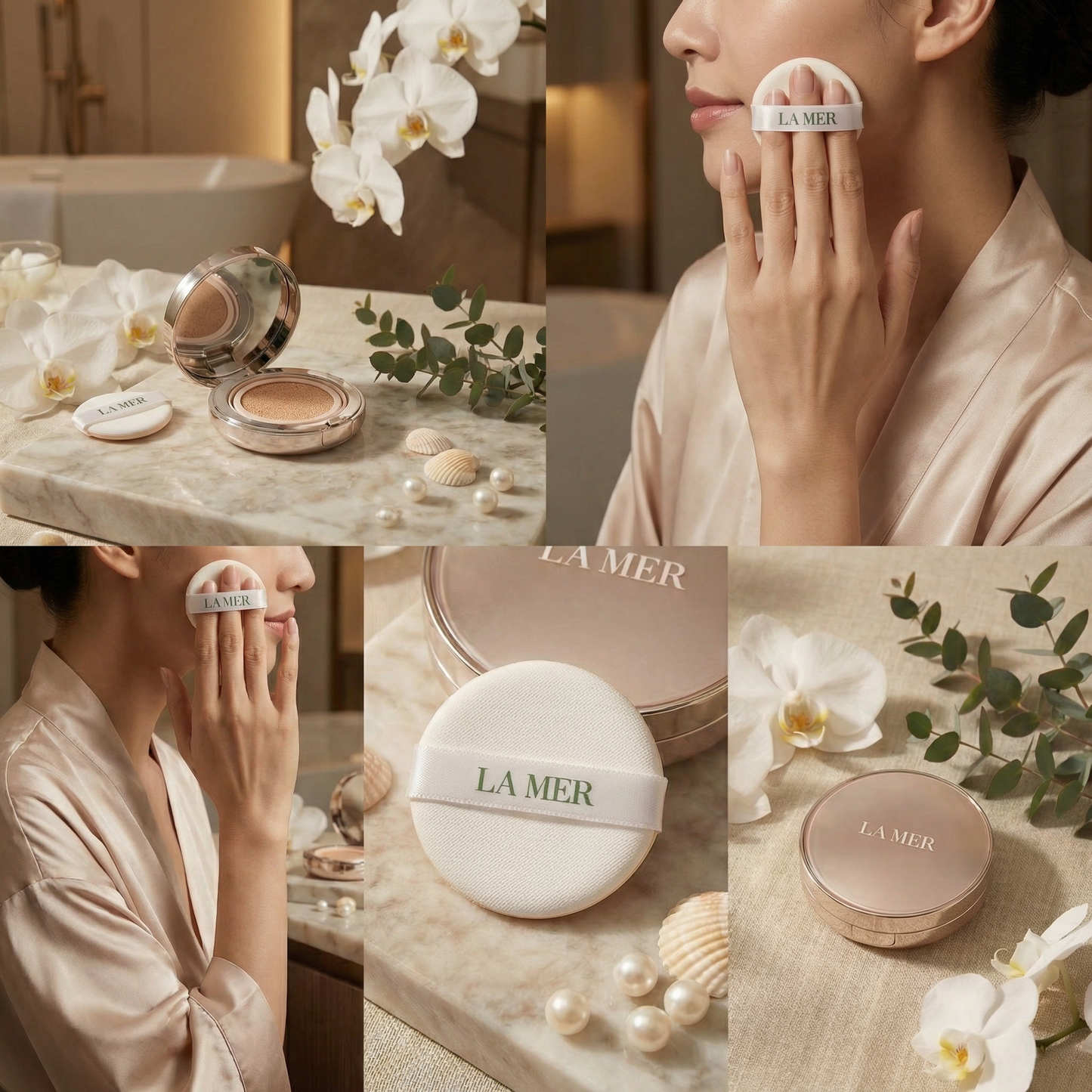 Coussin compact La Mer Rose Ivoire